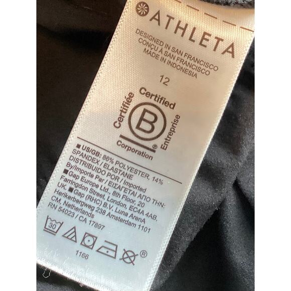 Athleta Women's Brooklyn Mid Rise Ankle Pants Activewear Athletic Black Size 12 - Picture 9 of 13